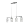 TRIO Suspension intérieur chrome et transparent claire POSH - Pas cher
