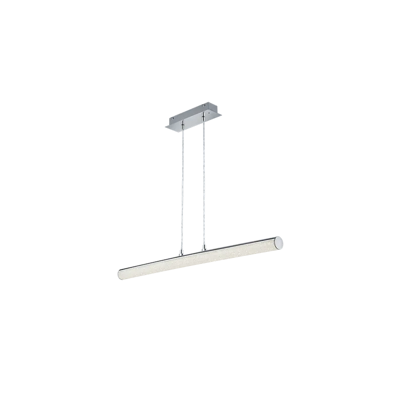 TRIO Suspension intérieur chrome et transparent claire LEIA - Pas cher
