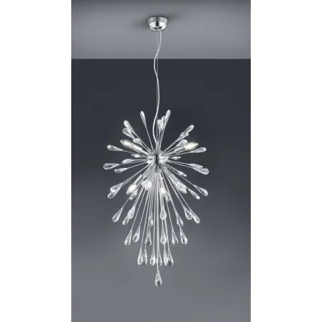 TRIO Suspension intérieur chrome et transparent claire MINSK - Pas ...