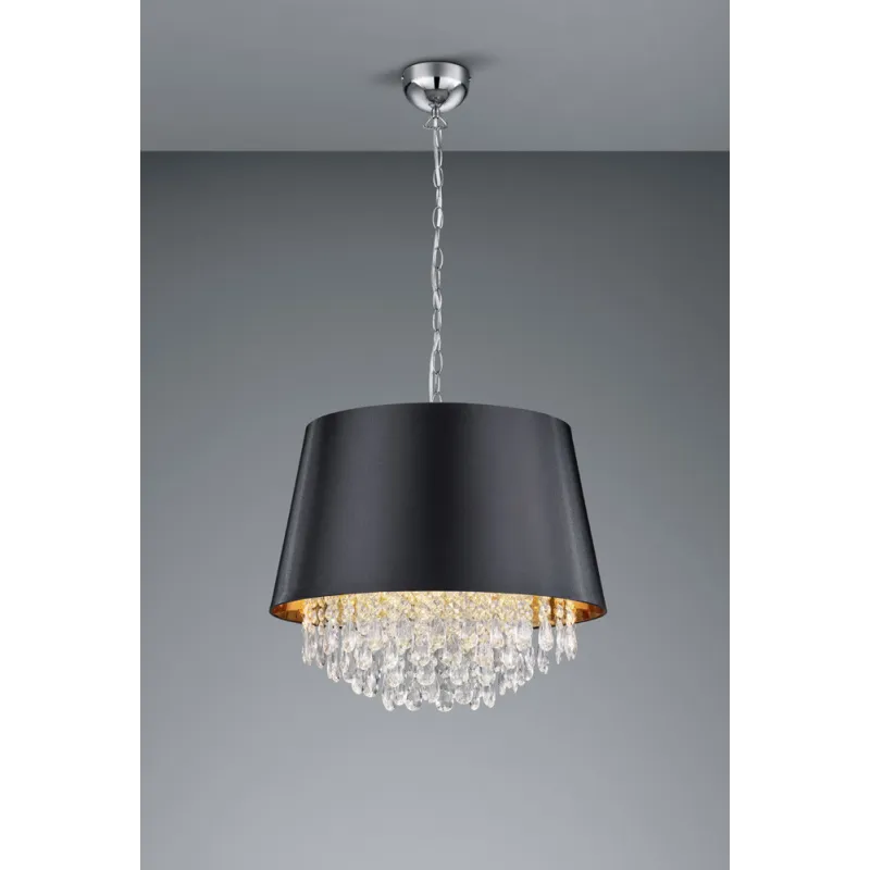 TRIO Suspension intérieur chrome et transparent claire LORELEY - Pa...