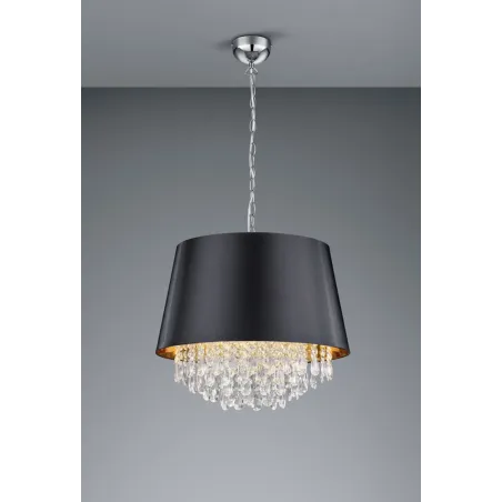 TRIO Suspension intérieur chrome et transparent claire LORELEY - Pa...