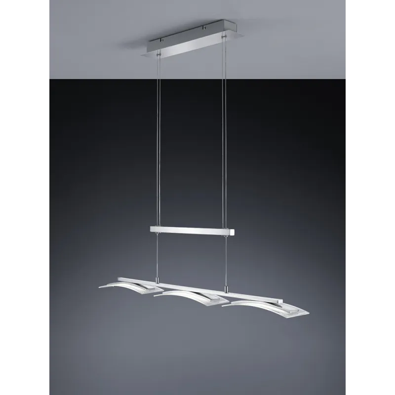 TRIO Suspension intérieur nickel mat et transparent claire STAKKATO...