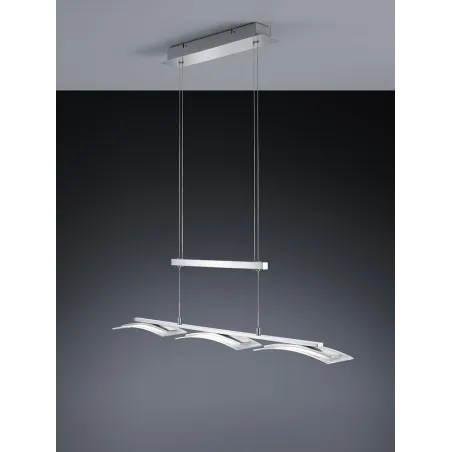 TRIO Suspension intérieur nickel mat et transparent claire STAKKATO...