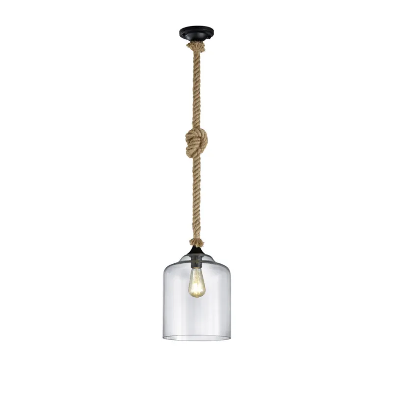 TRIO Suspension intérieur noir et transparent claire JUDITH - Pas cher