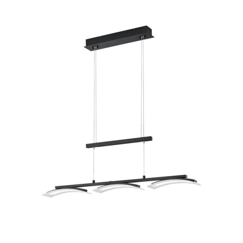 TRIO Suspension intérieur noir mat et transparent claire IKARIA - P...