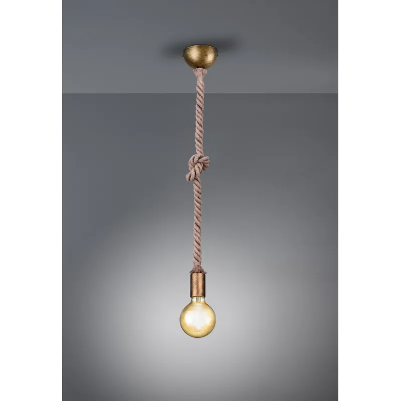 TRIO Suspension intérieur laiton fumé ROPE - Pas cher