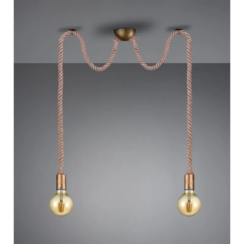 TRIO Suspension intérieur laiton fumé ROPE - Pas cher