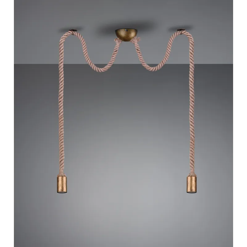 TRIO Suspension intérieur laiton fumé ROPE - Pas cher