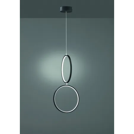 TRIO Suspension intérieur noir mat RONDO - Pas cher