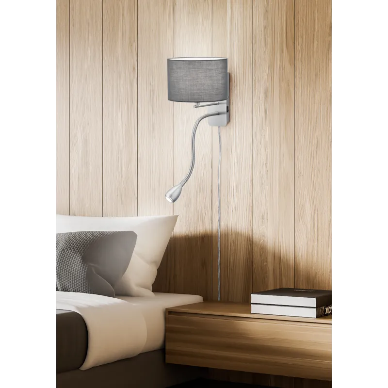 Applique Intérieur Métal Nickel mat 230V.