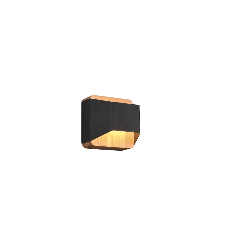 Applique Intérieur Métal noir mat 230V. LED 3000K 400lm.