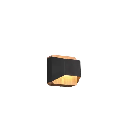 Applique Intérieur Métal noir mat 230V. LED 3000K 400lm.