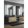 Applique Intérieur Métal chrome 230V. LED 3000K 2300lm.