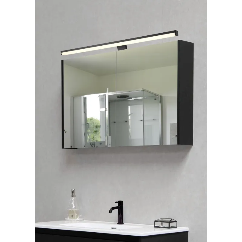 Applique Intérieur Plastique noir mat 230V. LED 3000K 1200lm.