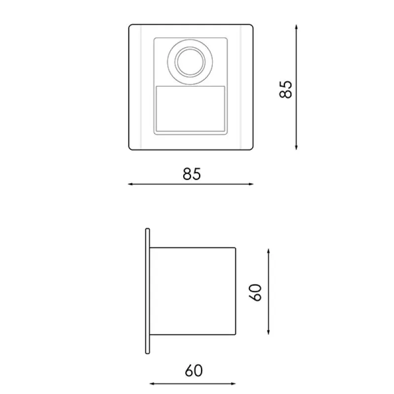 balise détecteur de présence 1.2w-230v-escalier mur encastrable blanc pir