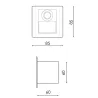 balise détecteur de présence 1.2w-230v-escalier mur encastrable blanc pir