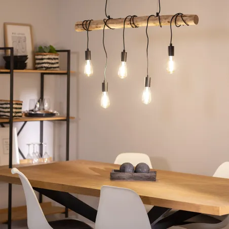plafonnier-5-suspensions-culot-e27-bois-fils-blanc-ou-noir