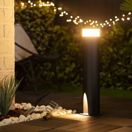 borne-potelet-60cm-a-fixer-led-10w-ip54-jardin-3000k-700-lumens