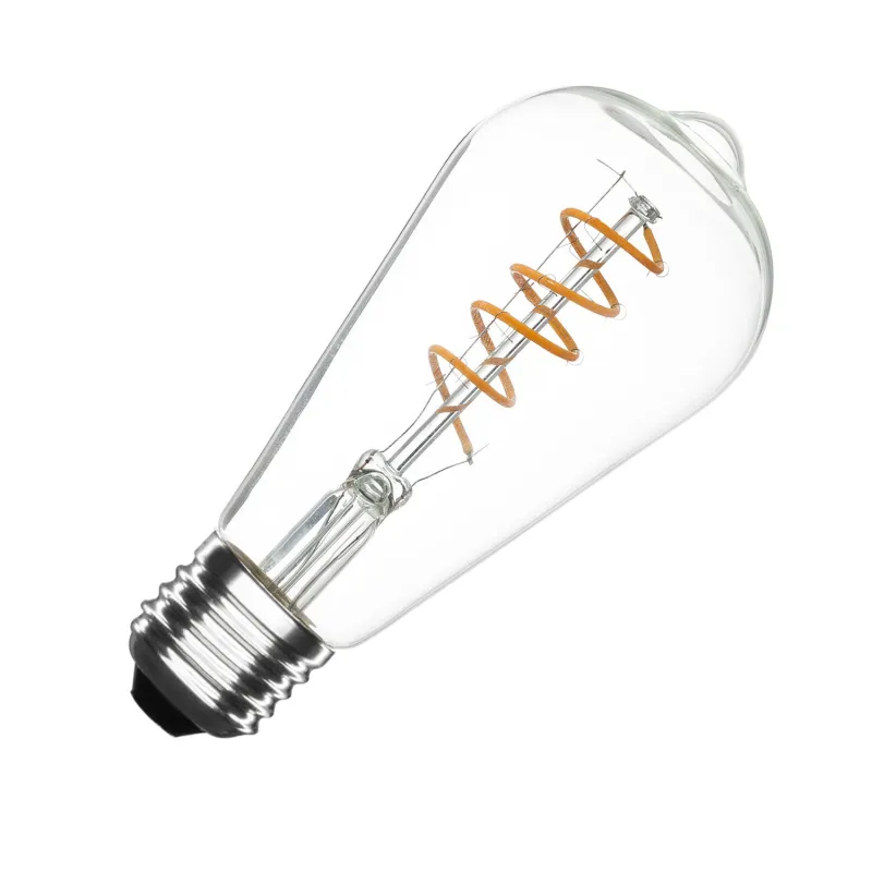ampoule led filament dimmable culot e27 twist verre clair-edison-200 lumens