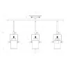 Plafonnier triple têtes orientable métal noir culot e27