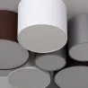 Plafonnier 6 cercles culot e27 gris blanc et marron 84cm