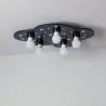 Plafonnier 5 têtes nuage bois décoration chambre enfant e27