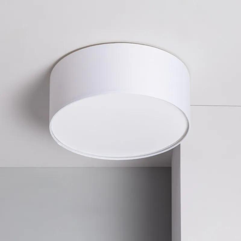 Plafonnier abat-jour diamètre 45cm 3 culot e27 noir-bleu-vert-blanc-marron-