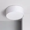 Plafonnier abat-jour diamètre 45cm 3 culot e27 noir-bleu-vert-blanc-marron-
