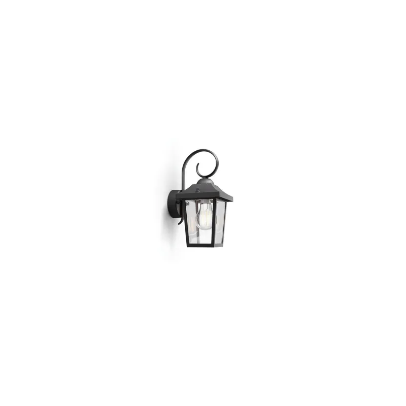applique-exterieur-philips-noire-ip44-culot-e27