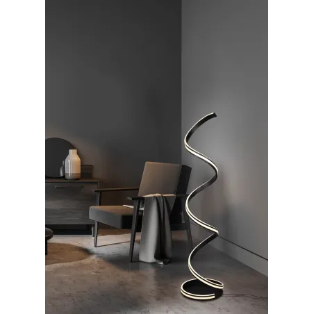 Lampadaire Intérieur Métal noir mat 230V. LED 2300+3000+4000K 4000lm.