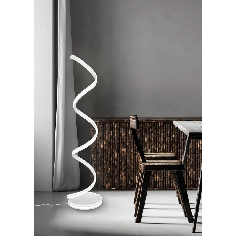 Lampadaire Intérieur Métal Blanc mat 230V. LED 2300+3000+4000K 4000lm.