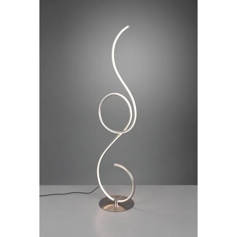 Lampadaire Intérieur Métal Nickel mat 230V. LED 2700+4000+6000K 2700lm.