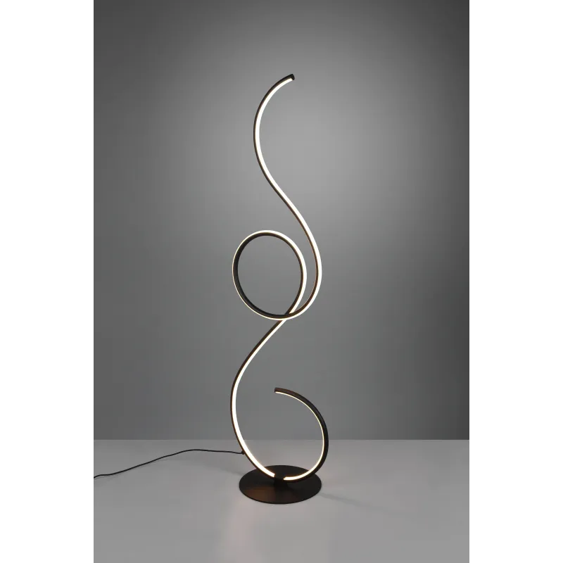 Lampadaire Intérieur Métal noir mat 230V. LED 2700+4000+6000K 2700lm.
