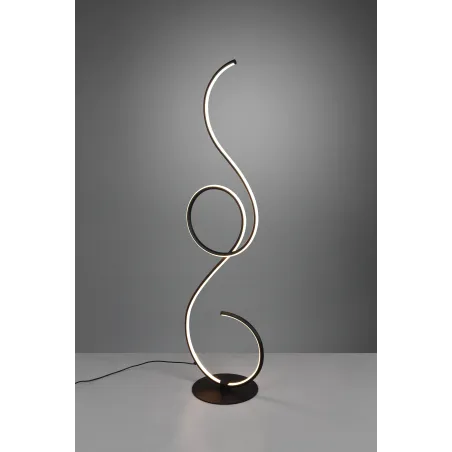 Lampadaire Intérieur Métal noir mat 230V. LED 2700+4000+6000K 2700lm.