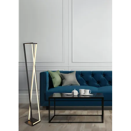 Lampadaire Intérieur Métal noir mat 230V. LED 2300+3000+4000K 2950lm.