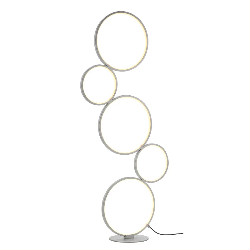Lampadaire Intérieur Métal argent 230V. LED 3000K 4700lm.