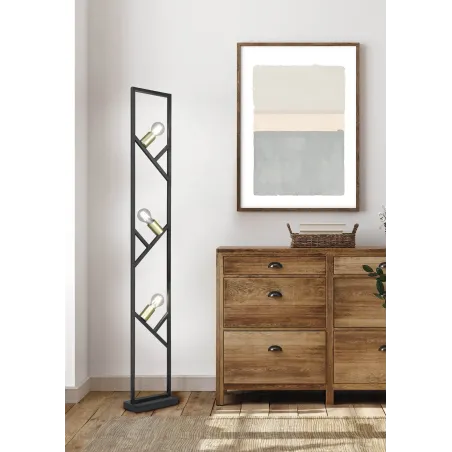 Lampadaire Intérieur Métal noir mat 230V.