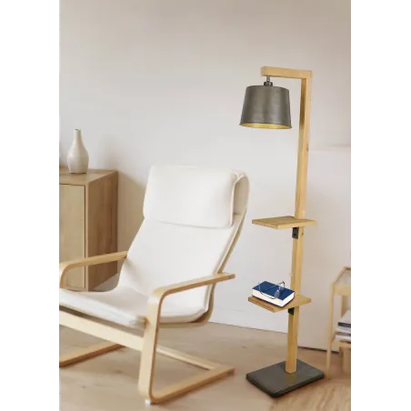 Lampadaire Intérieur Bois naturel naturel 230V.