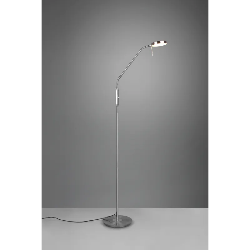 Lampadaire Intérieur Métal Nickel mat 230V. LED 2300+3000+4000K 1400lm.