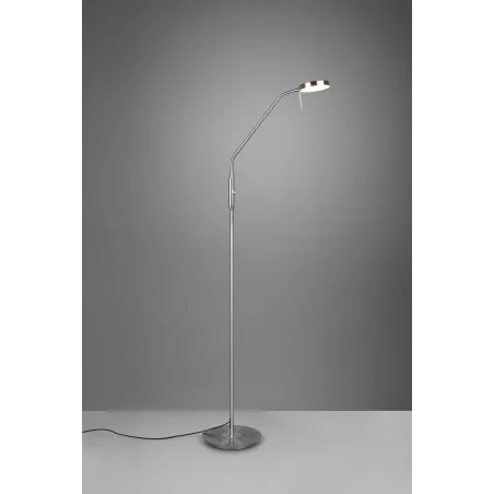 Lampadaire Intérieur Métal Nickel mat 230V. LED 2300+3000+4000K 1400lm.