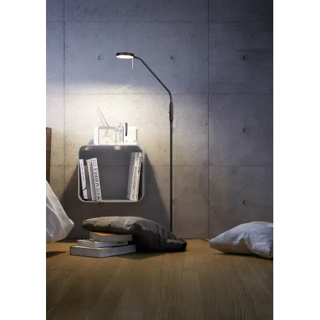 Lampadaire Intérieur Métal noir mat 230V. LED 2300+3000+4000K 1400lm.
