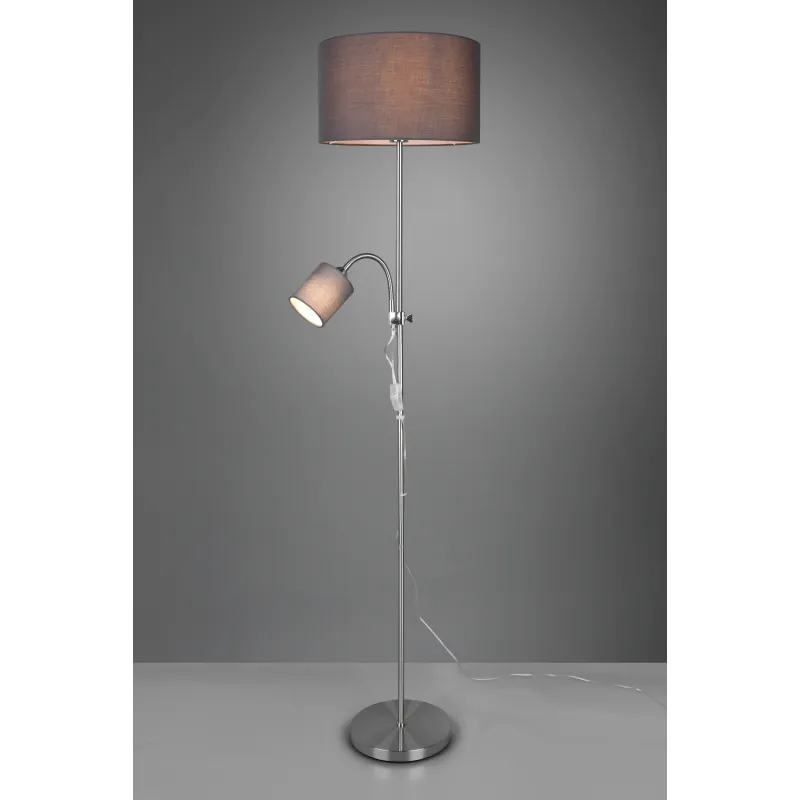 Lampadaire Intérieur Métal Nickel mat 230V.