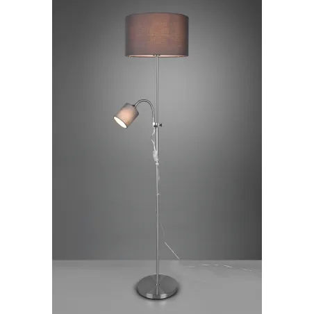 Lampadaire Intérieur Métal Nickel mat 230V.