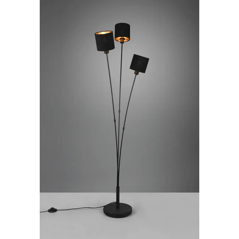 Lampadaire Intérieur Métal noir mat 230V.