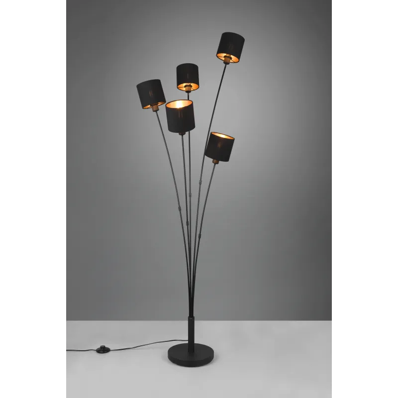 Lampadaire Intérieur Métal noir mat 230V.