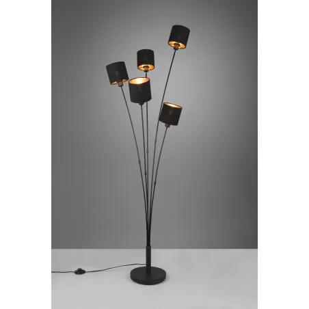 Lampadaire Intérieur Métal noir mat 230V.