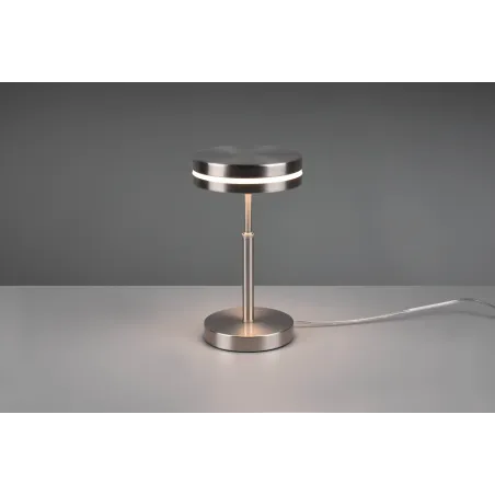 Lampe de table Intérieur Métal Nickel mat 230V. LED 3000K 700lm.
