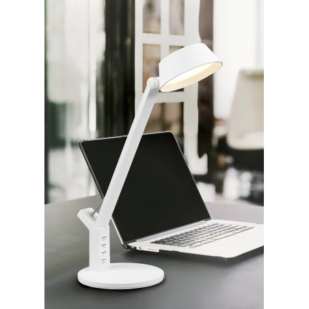 Lampe de table Intérieur Plastique Blanc mat 230V. LED 3000+4000+6300K 600lm.