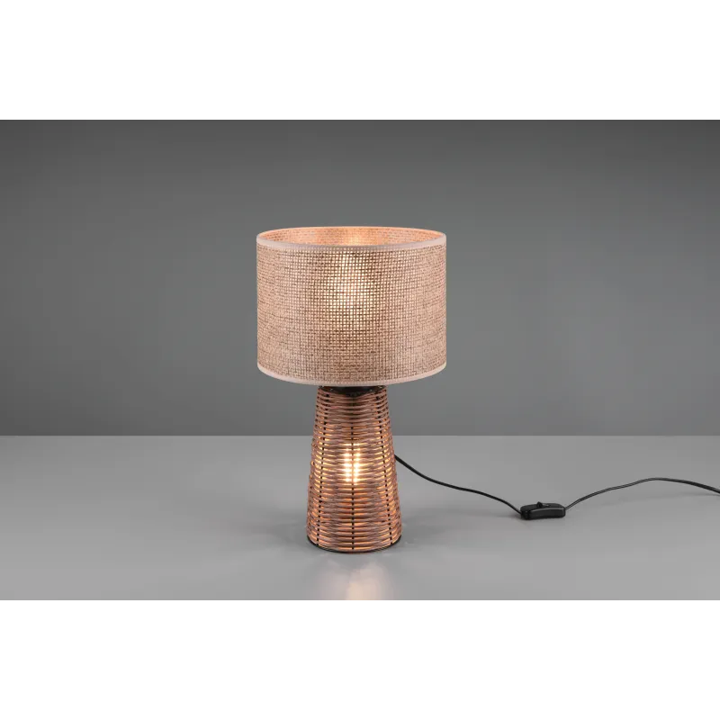 Lampe de table Intérieur Rotin brun 230V.