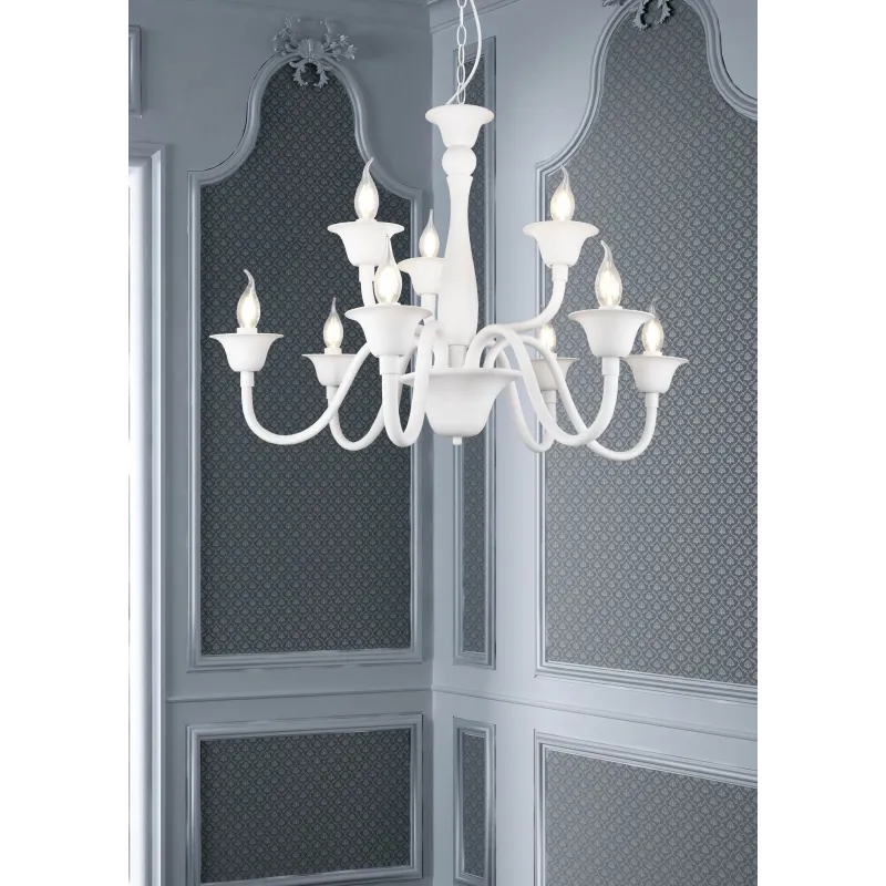 Lustre Intérieur Métal Blanc mat 230V.
